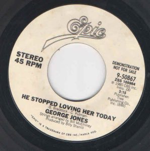 Single He Stopped Loving Her Today Epic 1980