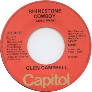 Single recording Rhinestone Cowboy