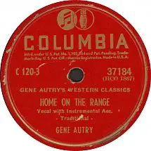 Single Home On The Range Gene Autry Columbia 1947