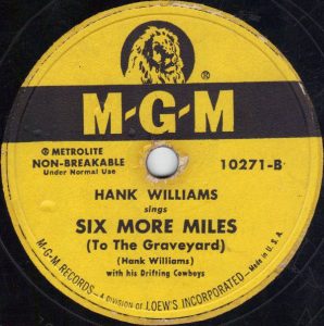 Single Hank Williams MGM 1948