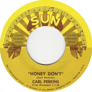 Single Carl Perkins Sun 1956