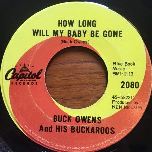 Single How Long Will My Baby Be Gone Capitol 1968