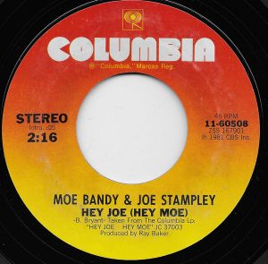 Single Moe Bandy & Joe Stampley Columbia 1981