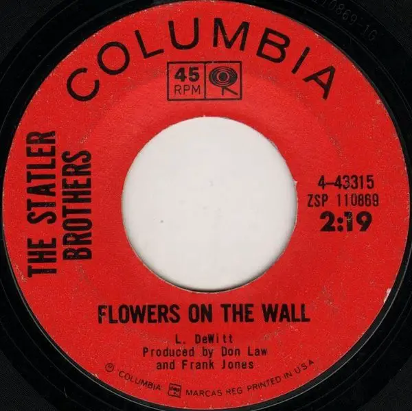 The Statler Brothers Flowers On The Wall 2349