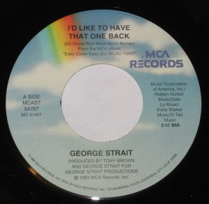 Single George Strait MCA 1993