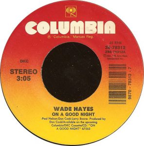 Single Wade Hayes Columbia 1996