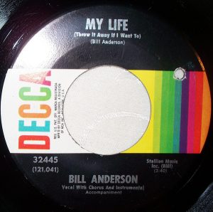Single Bill Anderson Decca 1969