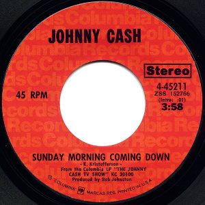 Single Johnny Cash Columbia 1970
