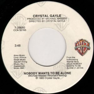 Single Nobody Wants to Be Alone Warner 1985