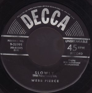 Single Webb Pierce Decca 1954