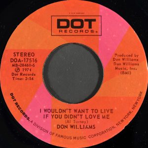 Single Don Williams Dot 1974
