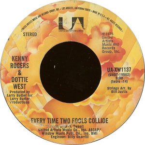 Single Kenny Rogers & Dottie West United Artists 1978