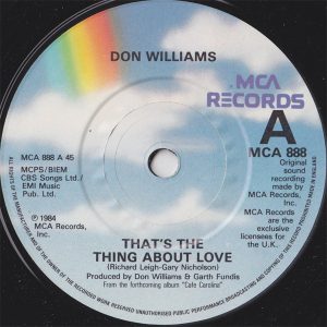 Single Don Williams MCA 1984