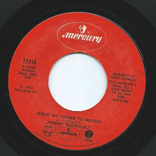 Single Johnny Rodriguez Mercury 1973
