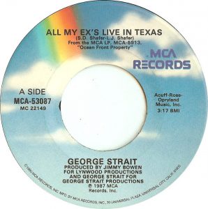 Single George Strait MCA 1987