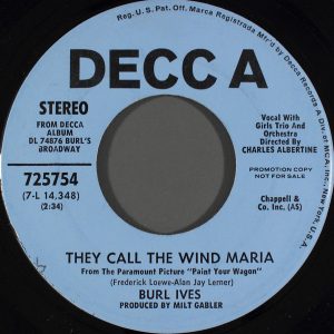 Harve Presnell They call the Wind Maria