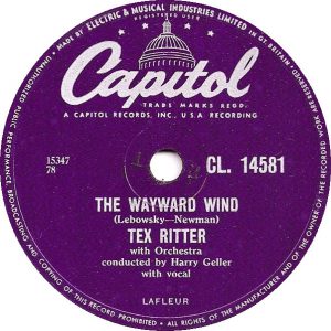 Tex Ritter - The Wayward Wind