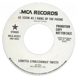 Conway Twitty and Loretta Lynn - As Soon as I Hang Up the Phone