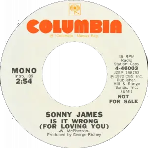 Sonny James - Is It Wrong (For Loving You)