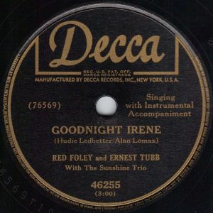 Ernest Tubb and Red Foley - Goodnight Irene