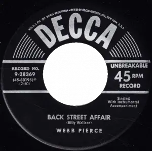 Webb Pierce - Back Street Affair