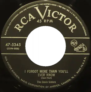 The Davis Sisters - I Forgot More Than You'll Ever Know