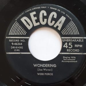 Webb Pierce - Wondering