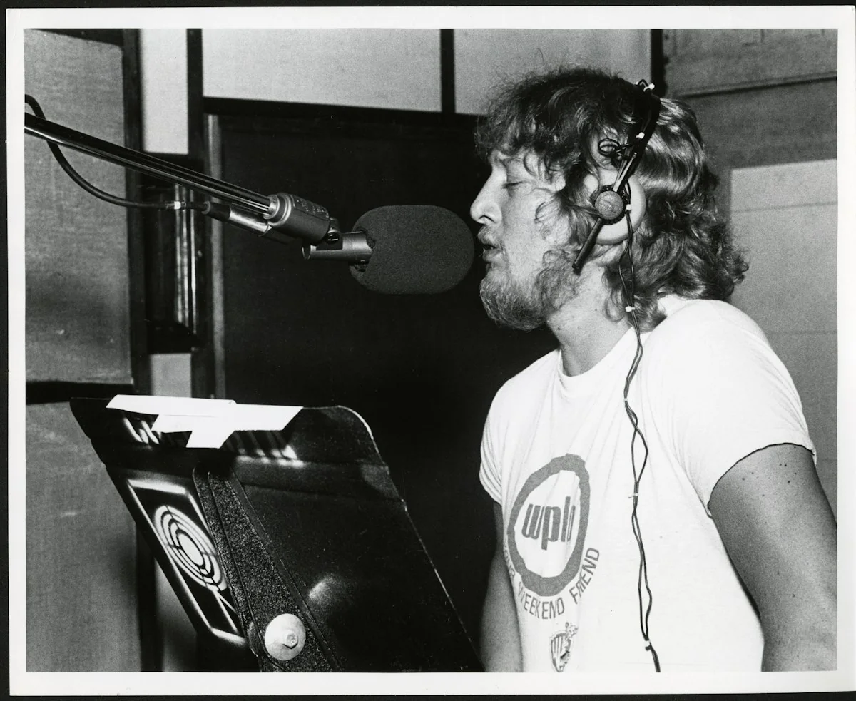 John Anderson recording at Columbia Studios in 1983